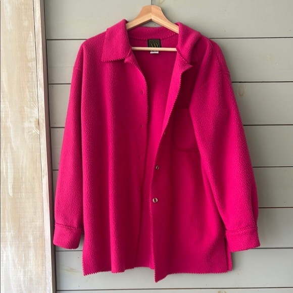 Vintage Jackets & Blazers - Vintage Fuchsia Snap-Front Jacket – Concept XXV for The Bay (XS)